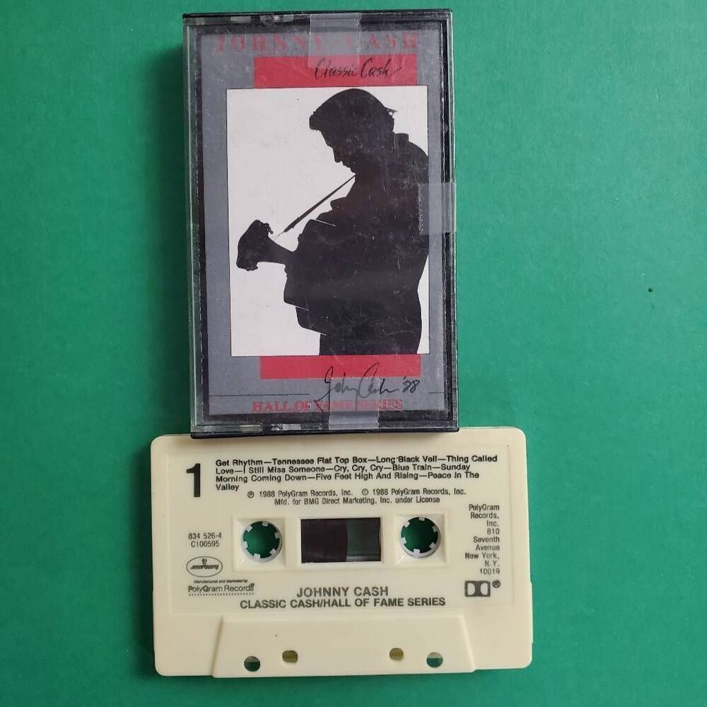 Johnny Cash Classic Cash Hall of Fame Cassette 1988